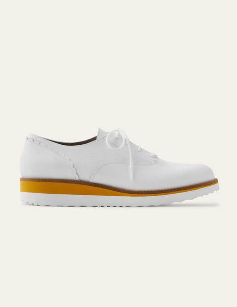 Matilda Platform Brogues - White Matilda Platform Brogues - White