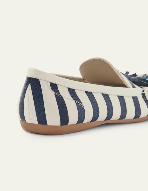 Mocassins Melanie - Rayé ivoire/bleu marine Mocassins Melanie - Rayé ivoire/bleu marine