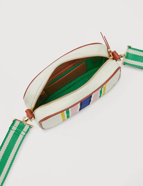 Olivia Canvas Crossbody Bag - Ivory Stripe Olivia Canvas Crossbody Bag - Ivory Stripe