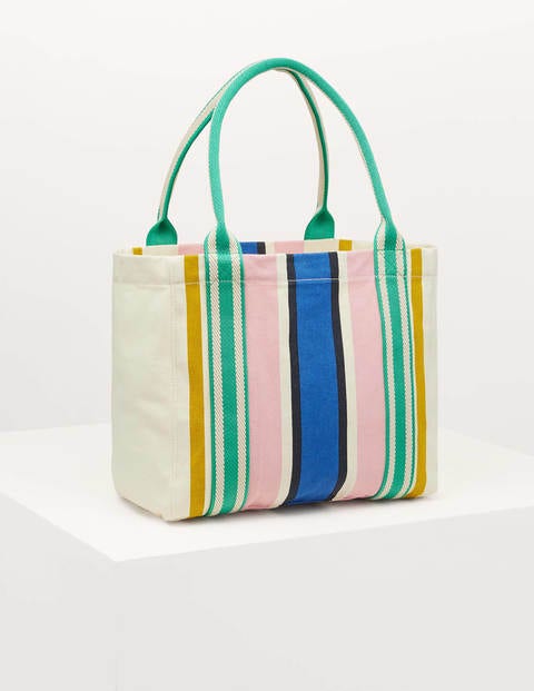 Olivia Canvas Tote - Ivory Stripe Olivia Canvas Tote - Ivory Stripe