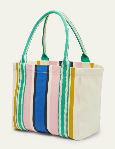 Olivia Canvas Tote - Ivory Stripe Olivia Canvas Tote - Ivory Stripe