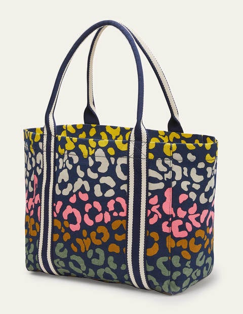 Olivia Canvas Tote - Navy Multi Leopard Olivia Canvas Tote - Navy Multi Leopard
