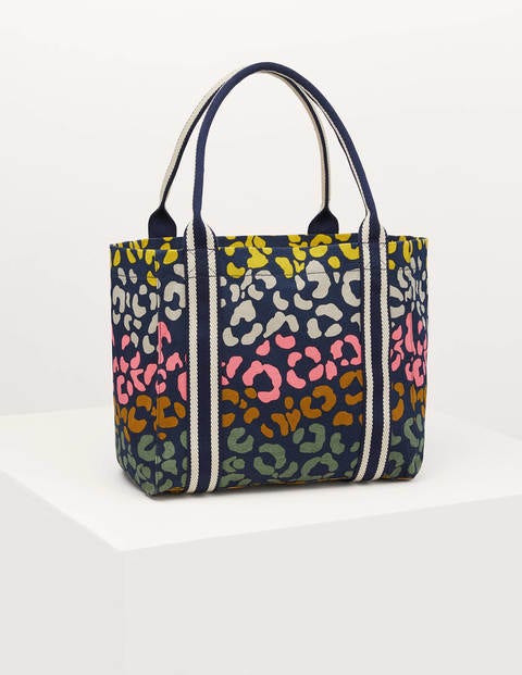 Olivia Canvas Tote - Navy Multi Leopard Olivia Canvas Tote - Navy Multi Leopard