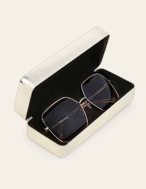 Wire Frame Sunglasses - Brown