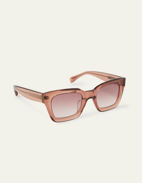 Chunky Frame Sunglasses - Crystal Brown