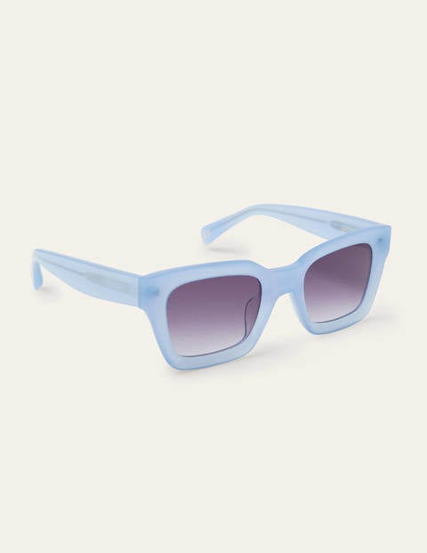 Sonnenbrille mit breitem Gestell - Blassblau