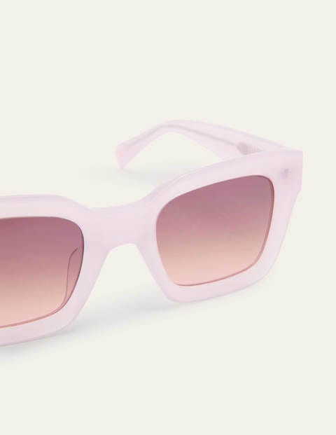 Sonnenbrille mit breitem Gestell - Zartes Rosa