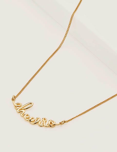 Greeting Necklace - Gold Cheerio Greeting Necklace - Gold Cheerio