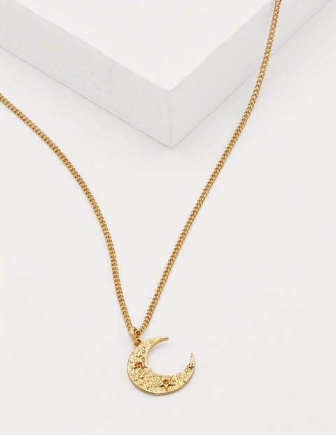 Pendant Necklace - Gold Moon Pendant Necklace - Gold Moon