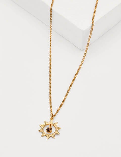Pendant Necklace - Gold Sunburst Pendant Necklace - Gold Sunburst