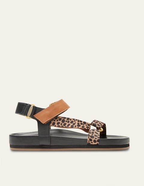 Colourblock Sandals - Leopard
