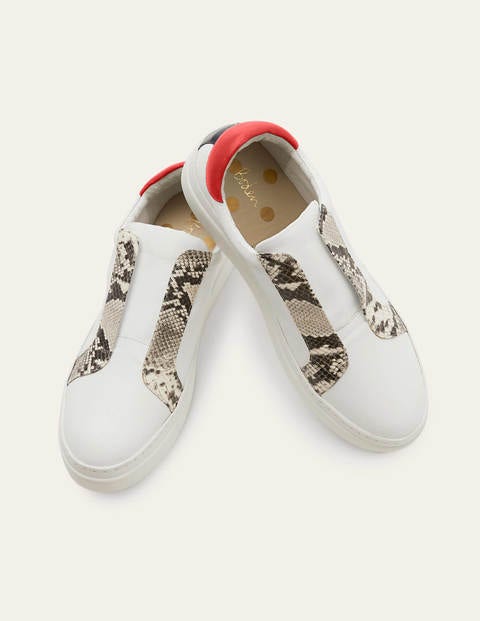 Clea Turnschuhe - Weiß, Schlangenmuster Clea Turnschuhe - Weiß, Schlangenmuster