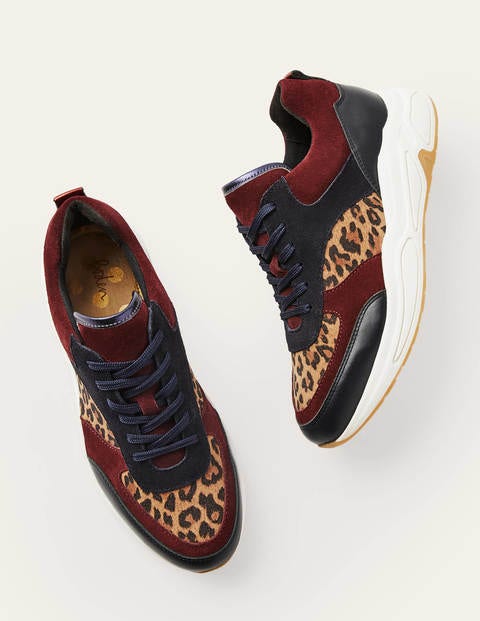 Rhea Trainers - Navy/Leopard Rhea Trainers - Navy/Leopard