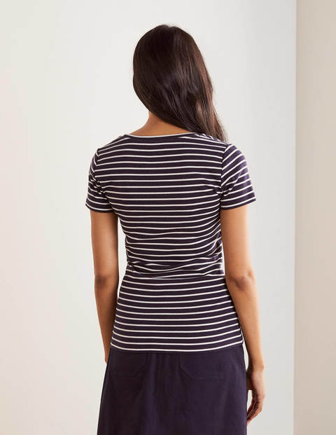 Essential Short Sleeve Tee - Navy/Ivory Essential Short Sleeve Tee - Navy/Ivory