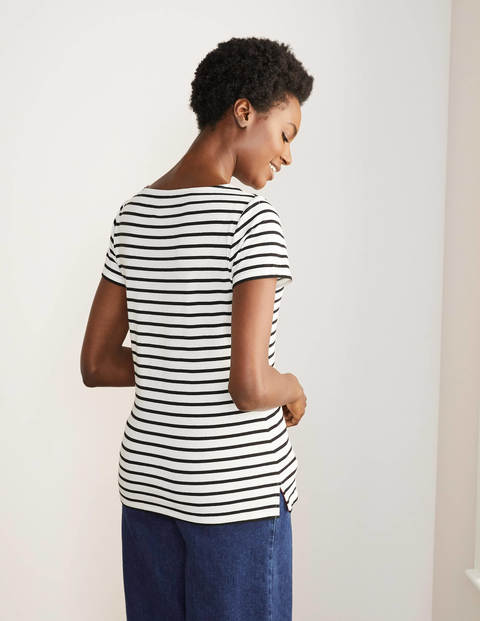 Short Sleeve Breton - Ivory/Black Short Sleeve Breton - Ivory/Black