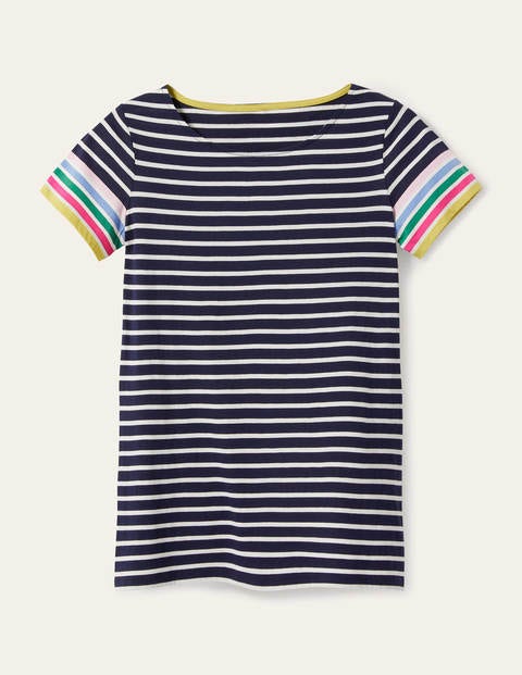 Short Sleeve Breton - Rainbow Cuff Short Sleeve Breton - Rainbow Cuff
