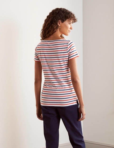 Short Sleeve Breton - Cherry Red/ Blue Short Sleeve Breton - Cherry Red/ Blue