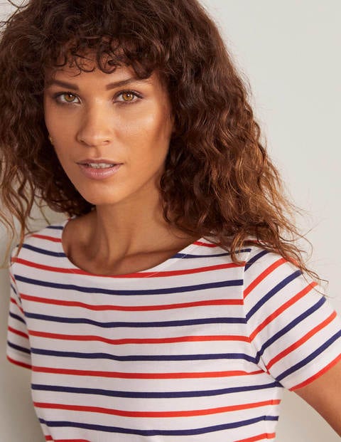 Short Sleeve Breton - Cherry Red/ Blue Short Sleeve Breton - Cherry Red/ Blue