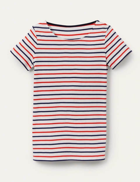 Short Sleeve Breton - Cherry Red/ Blue Short Sleeve Breton - Cherry Red/ Blue