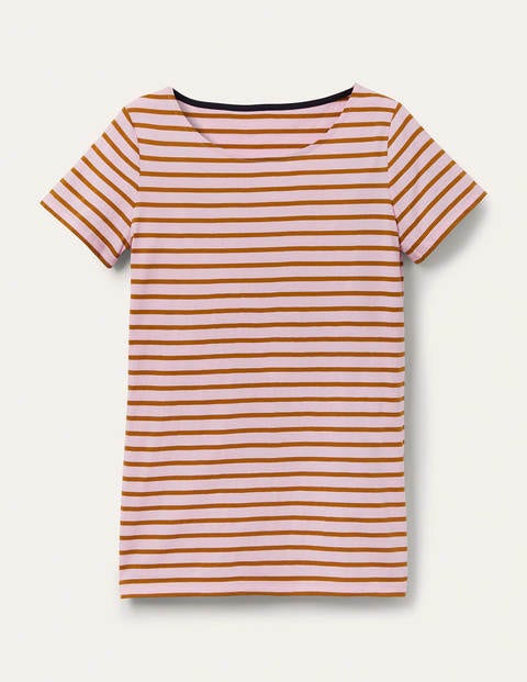 Kurzärmliges Bretonshirt - Frühlingsblüte/Weihrauch Kurzärmliges Bretonshirt - Frühlingsblüte/Weihrauch