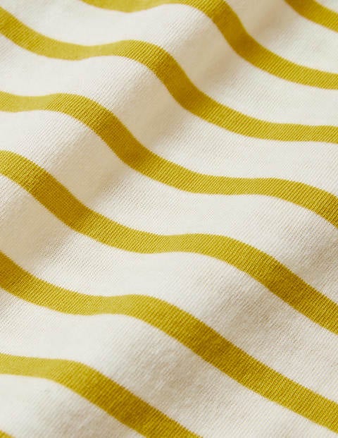 Kurzärmliges Bretonshirt - Naturweiß/Schwefelgelb Kurzärmliges Bretonshirt - Naturweiß/Schwefelgelb