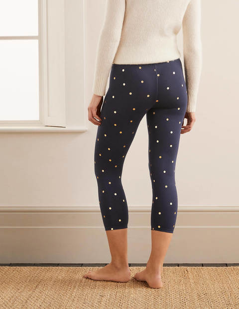 Favourite Cropped Leggings - Navy and Gold, Polka Dot Favourite Cropped Leggings - Navy and Gold, Polka Dot