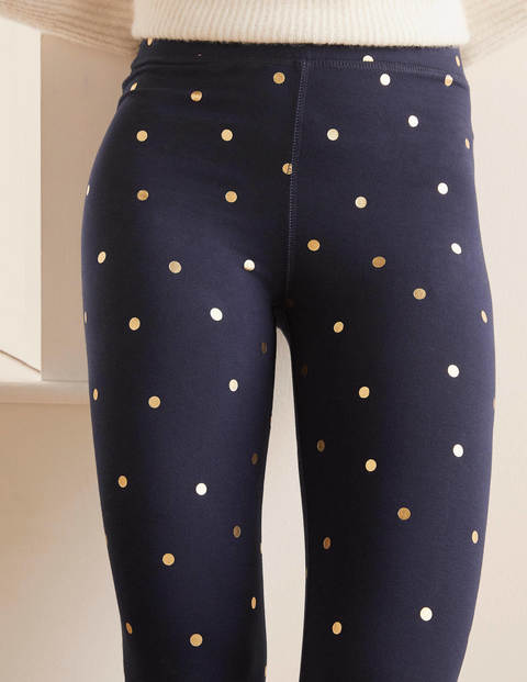 Favourite Cropped Leggings - Navy and Gold, Polka Dot Favourite Cropped Leggings - Navy and Gold, Polka Dot