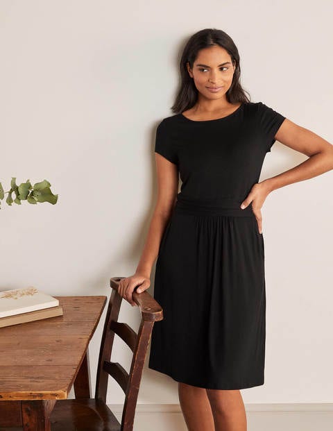 Amelie Jersey Dress - Black | Boden AU