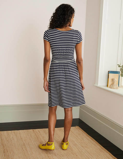 Amelie Jersey Dress - Navy/Ivory Amelie Jersey Dress - Navy/Ivory