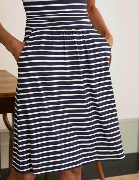 Amelie Jersey Dress - Navy/Ivory Amelie Jersey Dress - Navy/Ivory