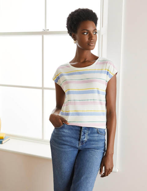 Robyn Jersey Tee - Pastel Multistripe Robyn Jersey Tee - Pastel Multistripe