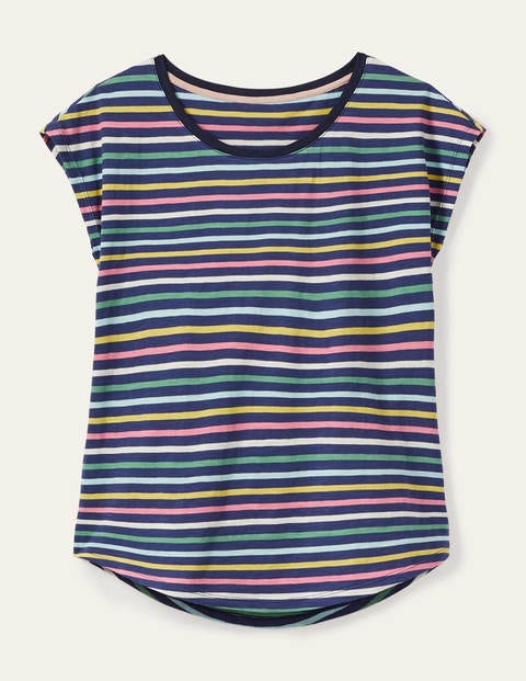Robyn Jersey Tee - Mariner Pastel Multistripe Robyn Jersey Tee - Mariner Pastel Multistripe