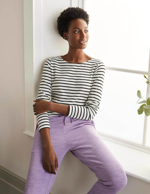 Long Sleeve Breton - Ivory/Black Long Sleeve Breton - Ivory/Black