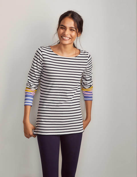 Long Sleeve Breton - Spring Blossom and Gulf Blue Long Sleeve Breton - Spring Blossom and Gulf Blue