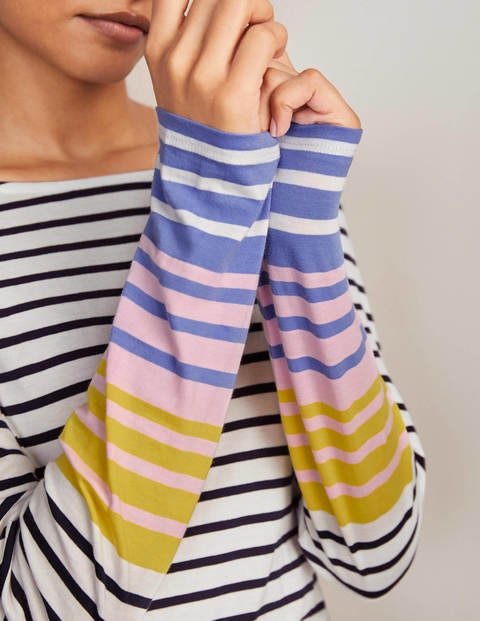 Long Sleeve Breton - Spring Blossom and Gulf Blue Long Sleeve Breton - Spring Blossom and Gulf Blue