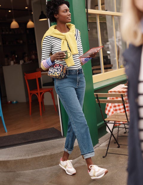 Long Sleeve Breton - Spring Blossom and Gulf Blue Long Sleeve Breton - Spring Blossom and Gulf Blue