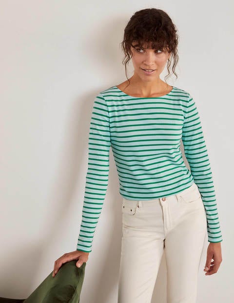 Long Sleeve Breton - Spearmint/ Green Long Sleeve Breton - Spearmint/ Green