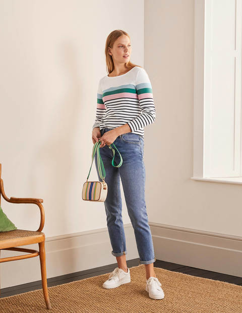 Long Sleeve Breton - Ice Blue/ Soft Peony Long Sleeve Breton - Ice Blue/ Soft Peony