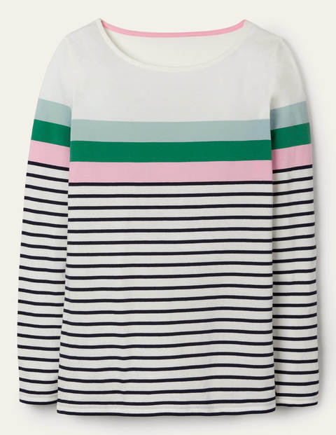 Long Sleeve Breton - Ice Blue/ Soft Peony Long Sleeve Breton - Ice Blue/ Soft Peony