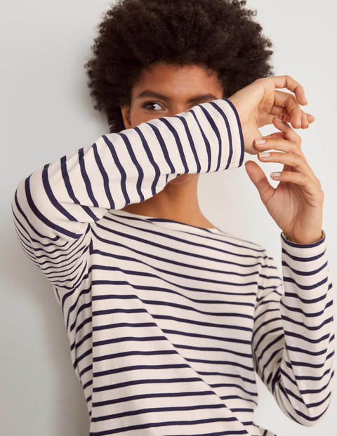 Long Sleeve Breton - Ivory/Navy Long Sleeve Breton - Ivory/Navy