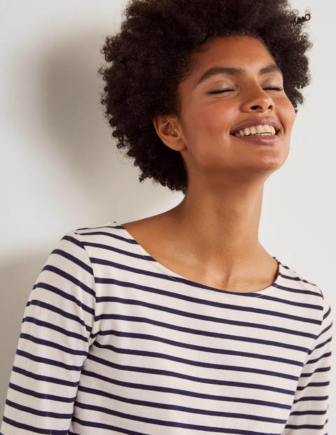 Long Sleeve Breton - Ivory/Navy Long Sleeve Breton - Ivory/Navy