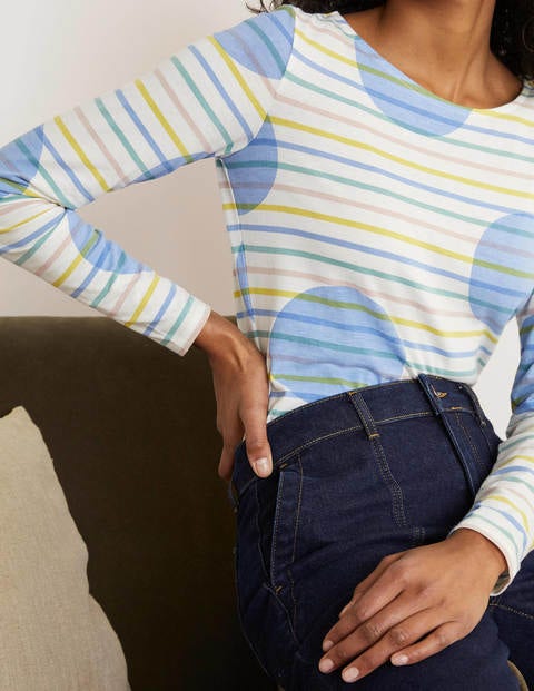Long Sleeve Breton - Pastel Rainbow Stripe Long Sleeve Breton - Pastel Rainbow Stripe