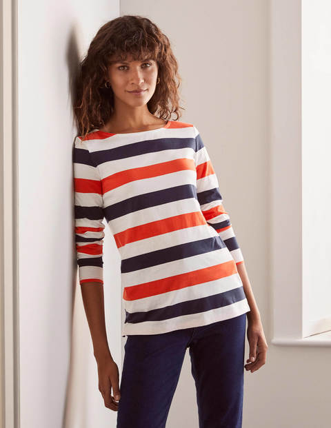 Long Sleeve Breton - Cherry Red/ Navy Long Sleeve Breton - Cherry Red/ Navy