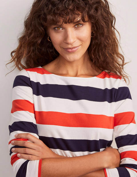 Long Sleeve Breton - Cherry Red/ Navy Long Sleeve Breton - Cherry Red/ Navy