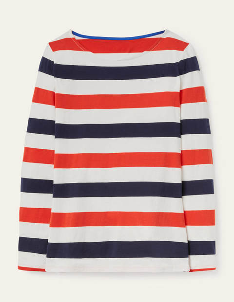 Long Sleeve Breton - Cherry Red/ Navy Long Sleeve Breton - Cherry Red/ Navy