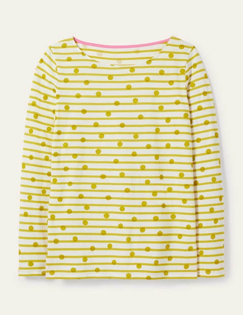 Long Sleeve Breton - Ivory/ Chartreuse Long Sleeve Breton - Ivory/ Chartreuse