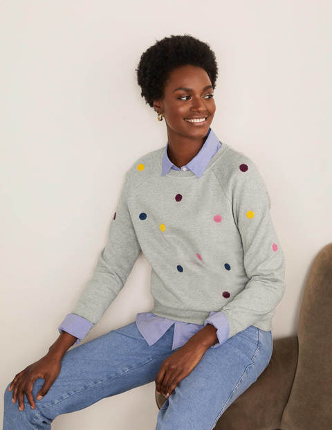 The Sweatshirt - Grey Marl, Boucle Spot The Sweatshirt - Grey Marl, Boucle Spot