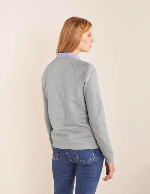 Le sweat - Gris chiné, motif Exotic Flight Le sweat - Gris chiné, motif Exotic Flight