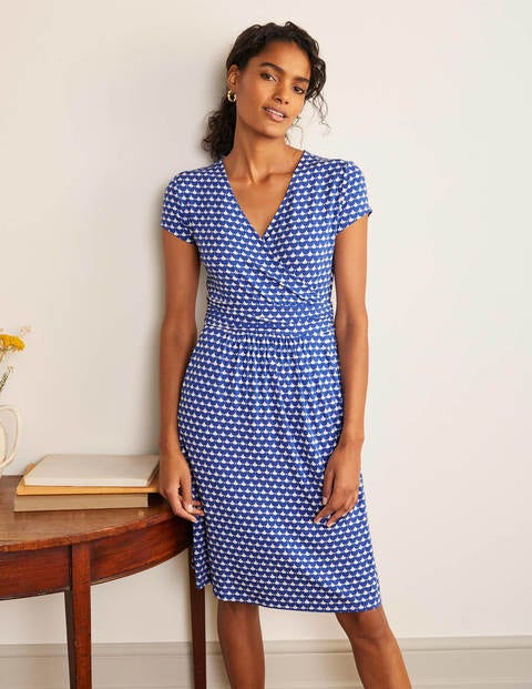Buy > blue wrap dress uk > in stock