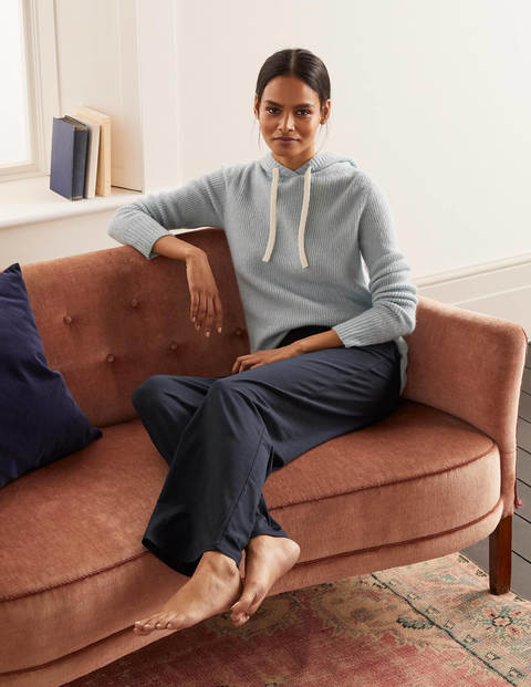 Wide Leg Jersey Pants - Navy Wide Leg Jersey Pants - Navy